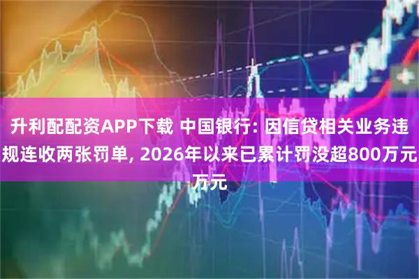 升利配配资APP下载 中国银行: 因信贷相关业务违规连收两张罚单, 2026年以来已累计罚没超800万元